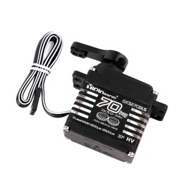 Rcmall 70KG High Torque,GX3270BLS Digital RC Servo, 180/270/360 Degree Metal Gear, IP68 Brushless Motor, Black (357 Degree)
