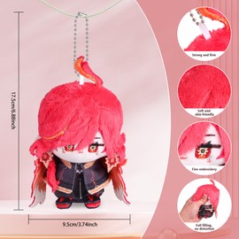 UTIEHD Genshin Impact Plush Keyring, Cute 10 cm Collectible Figures - Compact Size for Bags and Keys for Fans (Mavuica)