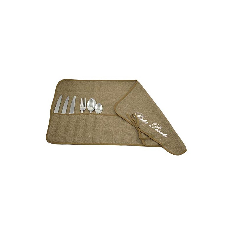 Magie di Casa Beige Unique Cloth Cutlery Holder
