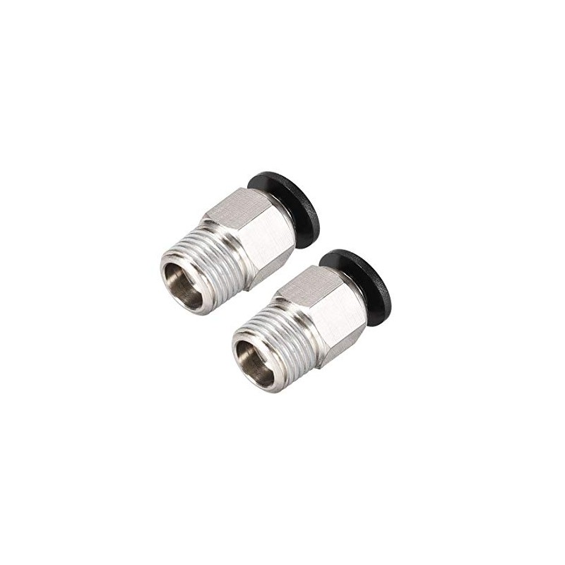 sourcing map Straight Pneumatic Push to Quick Connect Fittings 1/8NPT