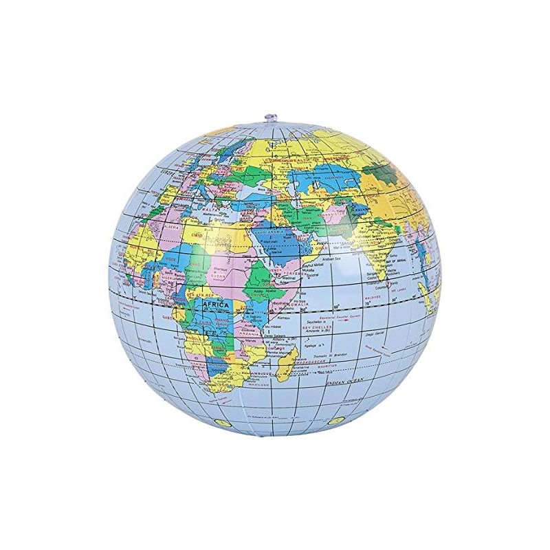 Rhode Island Novelty Inflatable Earth Globe Beach Ball 16" -Blue