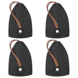 PATIKIL Car Key Case, 4 Pcs PU Leather Key Pouch Key Fob Holder Pull Out Keychain Bag Sleeve for Car Home Office Keys, Black