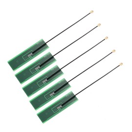 sourcing map PCB Antenna 5dBi 2400MHz U.FL Socket RF1.13 Cable for WiFi Bluetooth Zigbee 95 mm Cable Pack of 5