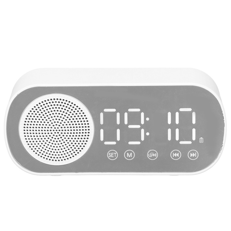 Digital Alarm Clock HIFI FM Radio Rechargeable Bluetooth 5.0 Speaker
