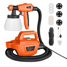 Tilswall 800W HVLP Paint Sprayer, High Power Electric Spray Gun with 3 Nozzle Sizes, 3 Spray Patterns, and 1300ML Detachable Container - Perfect for Furniture, Cabinets, House and Fences