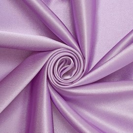 Crepe Back Satin Bridal 58/60 Inch Silky Polyester Fabric by The Yard for Sewing Apparel, Accessories, Décor & More - Lilac (1 Yard)
