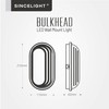 SINCELIGHT Oval LED Bulkhead Light for Wall and Ceiling Mount,