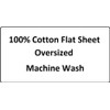 Oversized (120x112) Cotton Percale Flat Sheet Only for King Beds,