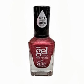 Gel Effect Nail Polish by She Makeup (No light needed) (Dark Red 06)