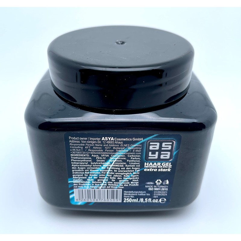 Asya Extra Strong Hair Gel 250 ml