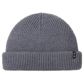 Enter the Complex® Fisherman Beanie, 100% Merino Wool, Trawler Hat, Troyer, Ribb-Knit, Men and Women, gray