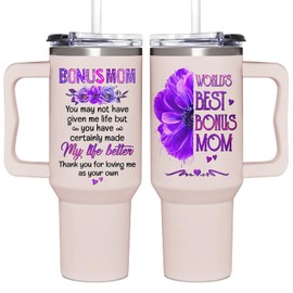 TAMUNBEE Bonus Mom Gifts From Daughter, Son - Step mom Gifts - Stepmom Mothers Day Gifts - Birthday Gift For Bonus Mom - Christmas Gifts Idea For Mother In Law, Stepmom