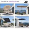 PURPLE LEAF HDML32 Patio Market Umbrella Stand Base with Wheels