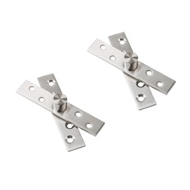 Eforlike 2 Sets Stainless Steel 360 Degree Rotation Hidden Door Pivot Hinges (Central Axis Hinge Large)