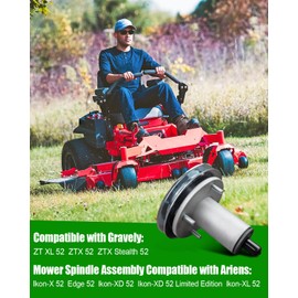 WUMZIJ Mower Deck Spindle Compatible with Ariens Gravely Ikon-X Edge ZTX ZT XL 52 ZTX Stealth 51528000 51537200 52-Inch Deck