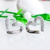 Hiqmic 925 Sterling Silver Hollow out Heart shaped CZ Zirconia