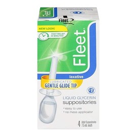 Fleet Liquid Glycerin Suppositories 4 Each (Pack of 6)