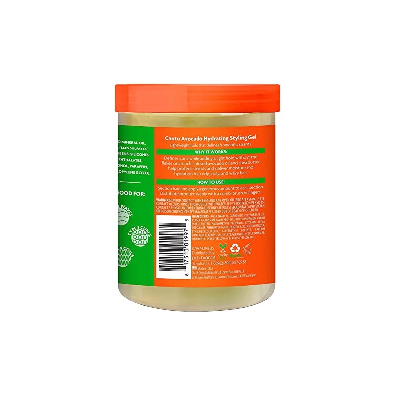 Cantu Gel hidratante de aguacate (paquete de 1)