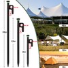 16Pcs Tent Stakes, 12in Heavy Duty Tent Stakes with Storage