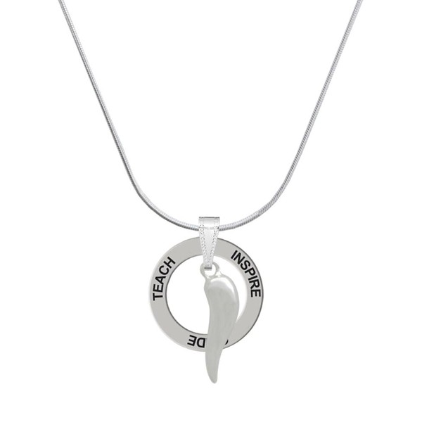 Delight Jewelry Silvertone Good Luck Italian Horn - Silvertone Teach