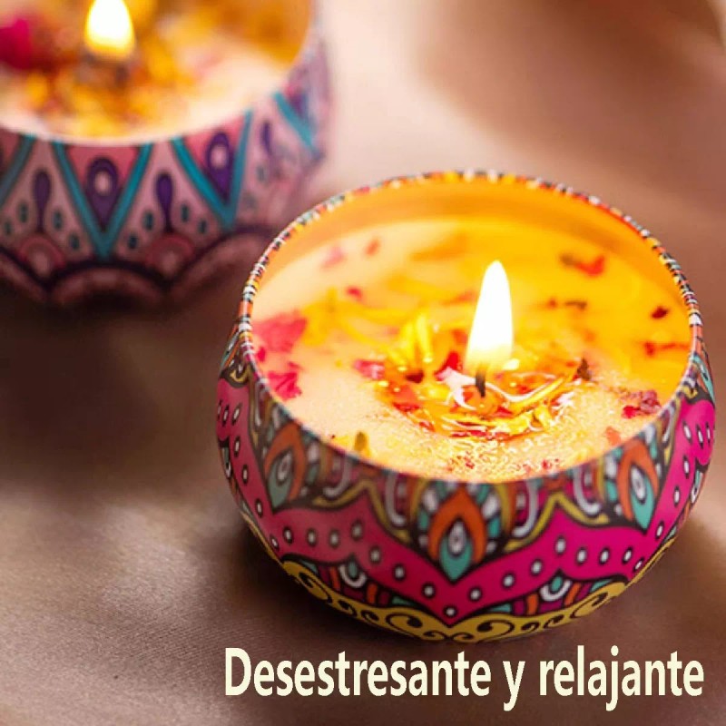 4 Piezas Velas Aromáticas De Cera De Soja Para Aromaterapia