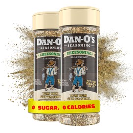 Dan-O's Cheesoning Seasoning - Great on Pasta, Pizza, Popcorn, Meats, Veggies, and Snacks - Italian Seasoning Blend - All-Purpose, 0 Sugar, 0 Calorie for Cooking Anything- Online Exclusive (2.2oz) 2 Pack