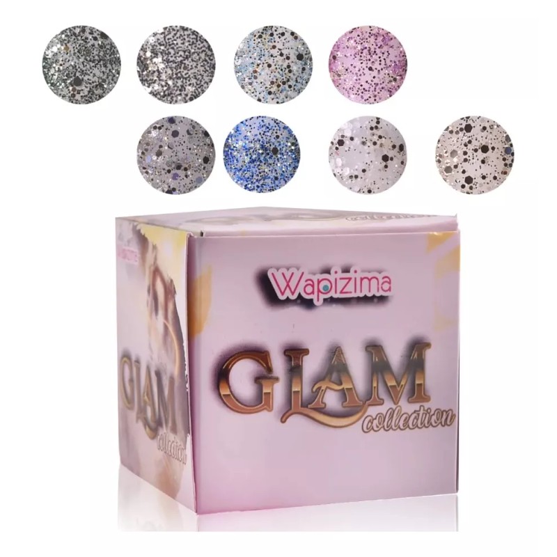 Wapizima Glam De Wapizima Colección De Acrilicos De 8 Frascos