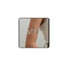 Cubahop Upper Arm Cuff Hollow Multi-layer Crossing Arm Bracelet Adjustable