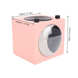 Yosoo Retro Speaker, Vintage Record Player Shape 360° Stereo HiFi Sound with Half Moon Night Light for Bedroom,Stable Placement, Rotating Disc,137x130x120mm