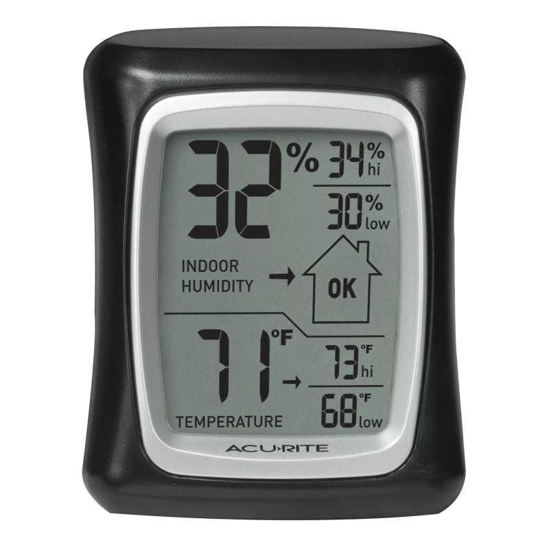 AcuRite Indoor Digital Thermometer & Hygrometer with Temperature and Humidity...