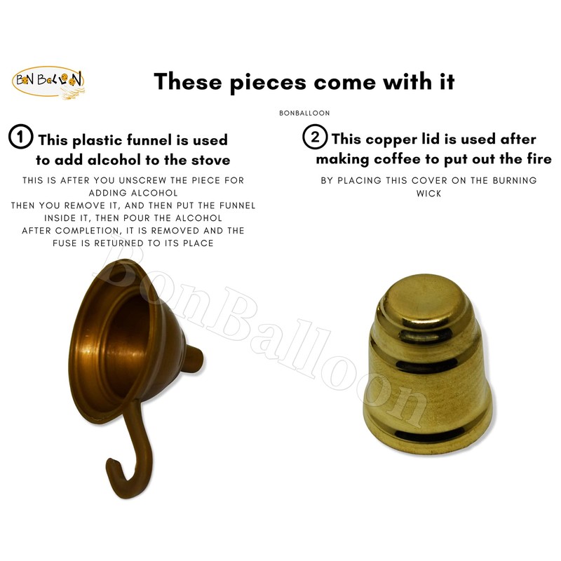 Al Bramony Brass Greek Turkish Coffee Maker Burner Table Top