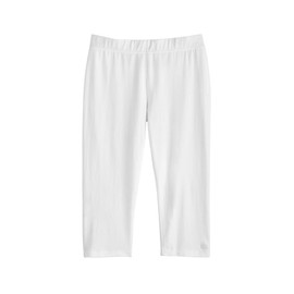 Coolibar UPF 50+ Women's Monterey Summer Capris - Sun Protective (XX-Small- White)
