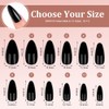 BUTBU Nail Tips, 288PCS Medium Almond False Nails, Press on
