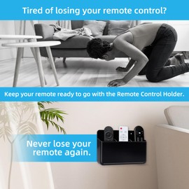 ElysianTails TV Remote Holder, 2 Packs Remote Control Holder 3 Slot Wall Mounted TV Controller Holder for Home Office School, Wall Mounted Pen Holder