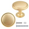 WEAVERBIRD 2 Pack Gold Cabinet Knobs, 1-1/4 Inch Brushed Gold