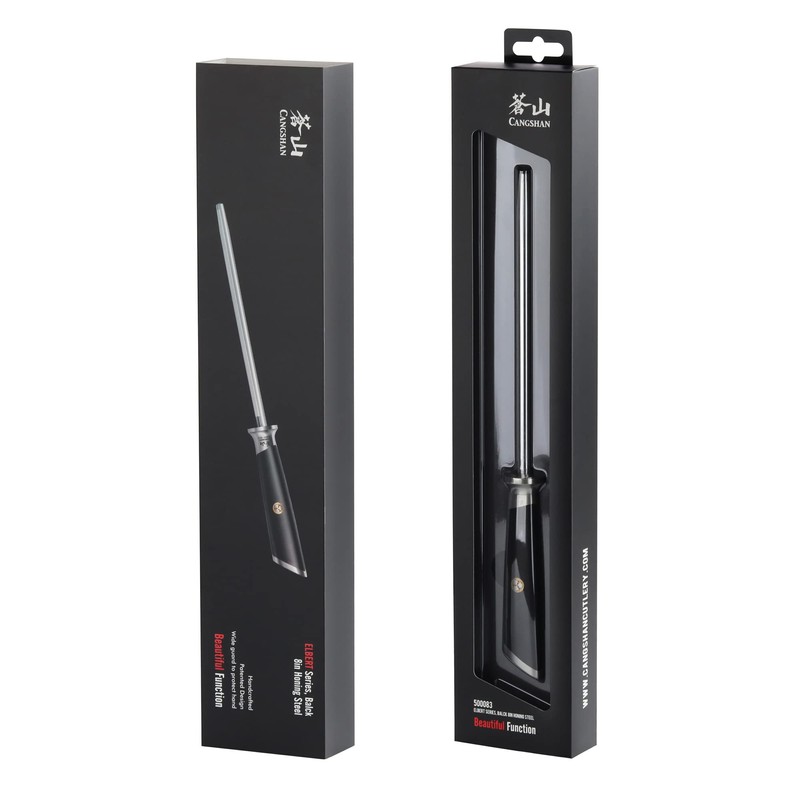 Cangshan ELBERT Series High-Carbon 8-Inch Honing Steel (Black)