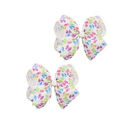 Butterfly Cheer Bow Hair Clips Girls Butterfly Hair Bowknot Pin Butterfly Jumbo Bow BBG80 (Set-A)