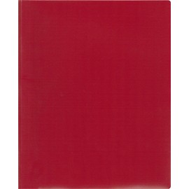 León 2-Pocket Carpeta de plástico con sujetadores, 1 carpeta, paquete de 4, Burgundy