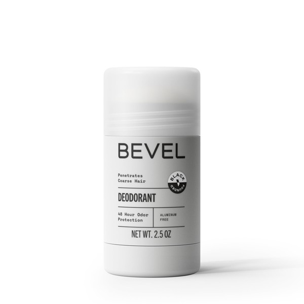 Bevel Deodorant for Men with Coconut Oil and Shea Butter, Aluminum Free, No Streaks, 48 Hour Protection, 2.5 Oz (Packaging May Vary)