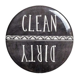 Dishwasher Magnet Clean Dirty Sign 3" Large Size (Chalkboard)