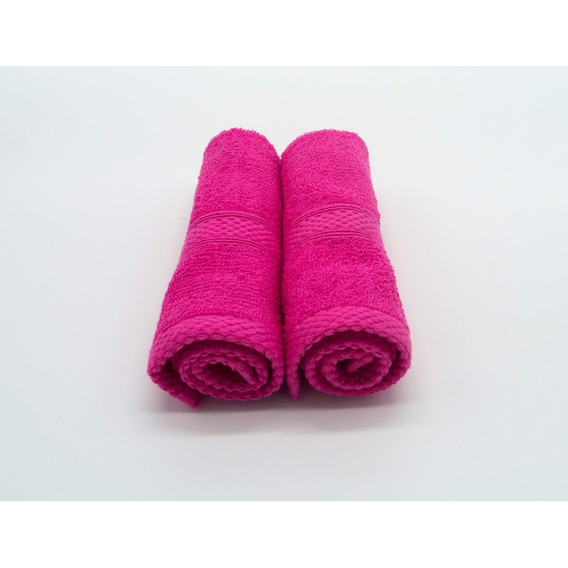 Lex's Linens Pack of 2 100% Combed Cotton Hot Pink