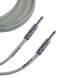 Ploynk 1/4 to 1/4 mono TS Instrument Straight Patch Cable 6 FT foot long Grey