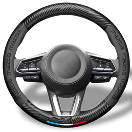 Cubre Volante para Auto,Funda para Volante de Auto,Cubre Volante,Apto para Mazda 3/6 CX5 CX30 Todos Los Modelos,Funda de Cuero para Volante de Coche Funda Antideslizante Transpirable Accesorios Cómodo