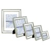 Laura Ashley 4x4 Silver Beveled Mirror Picture Frame, Classic Mirrored