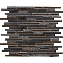Titan Interlocking 12 in. x 12 in. x 8 mm Porcelain Stone Mesh Mounted Mosaic Tile