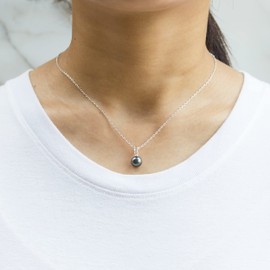 Philip Jones Sterling Silver Grey Shell Pearl Necklace