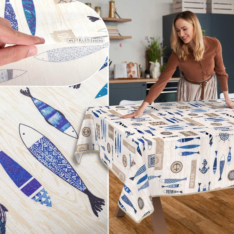 Fabric Tablecloth, Table Linen, Textile, Cotton, Polyester, Fabric, Washable, Easy