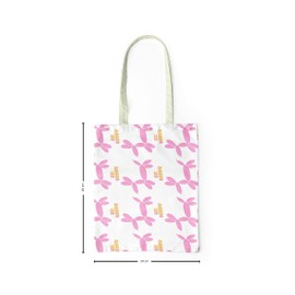 Le Jardin du Lin Bedruckte Einkaufstasche, Tasche, Faltbar, Stofftasche mit Zwei Langen Henkeln, Größe: 34x40 Cm