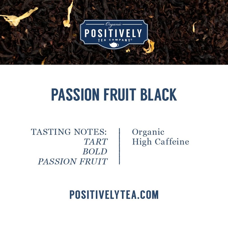 Organic Positively Tea Company, Passion Fruit Black Tea, K-Cup Compatible,
