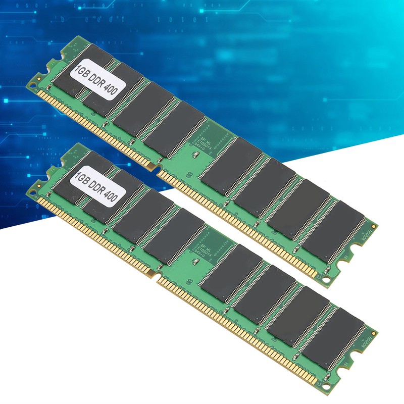2Pcs Memory Module Desktop Computer Double‑Sided 16‑Grain DDR 1GB 400MHZ